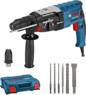 Bosch Professional martillo perforador GBH 2-28 F (potencia 880 W, Ø máx. de perforación en hormigón: 28 mm, incl. set de 6 cinceles, SDS plus, L-Case) - Set exclusivo de Amazon